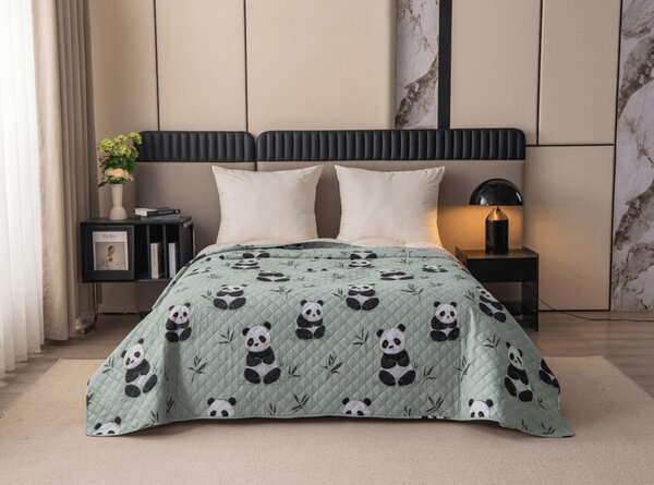 Přehoz na postel PANDA RELAX zelený Rozměr: 220 x 240 cm