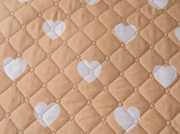 Přehoz na postel CARAMHEART, hnědý Rozměr: 170 x 210 cm