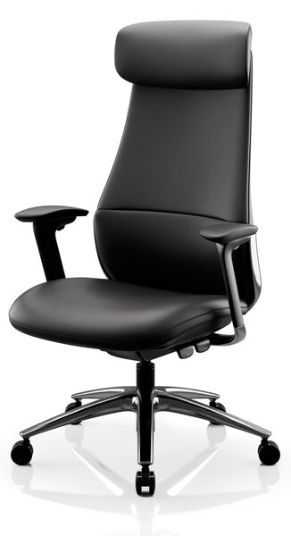 Kancelářské kožené manažerské křeslo černé COMMAND