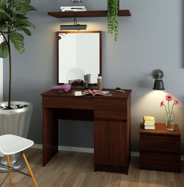 Ak furniture Kosmetický stolek se zrcadlem P-2/SL wenge pravý