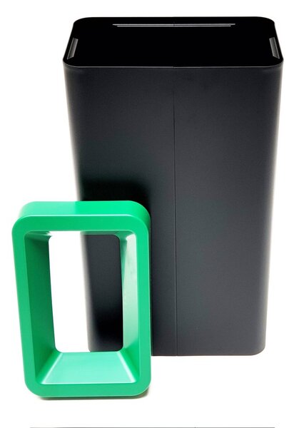 Odpadkový koš na tříděný odpad Caimi Brevetti Maxi N,70 L, zelený, sklo barevné