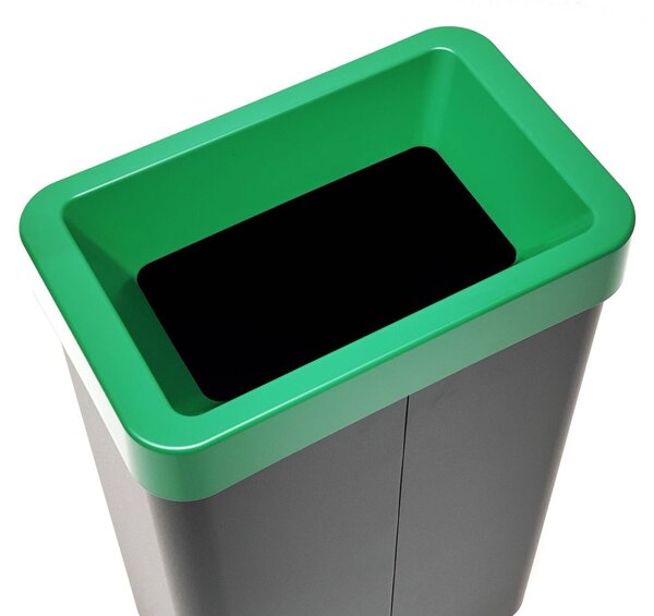 Odpadkový koš na tříděný odpad Caimi Brevetti Maxi N,70 L, zelený, sklo barevné