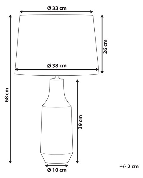 Stolní lampa SHEBELLE Keramika Černá