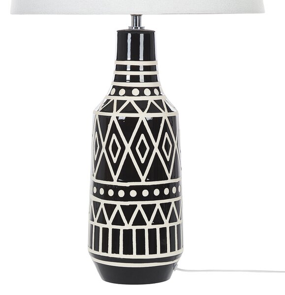 Stolní lampa SHEBELLE Keramika Černá