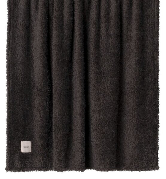 Calma House Plyšový pléd Tedy Black, černý, 120x180 cm
