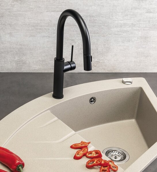 Sapho Sapho, FLAWO stojánková dřezová baterie, černá matná, FR576B