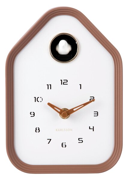 NÁSTĚNNÉ HODINY mokka 14/20/7 cm Karlsson - Nástěnné hodiny, Online Only