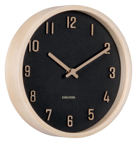 NÁSTĚNNÉ HODINY černá 22 cm Karlsson - Nástěnné hodiny, Online Only