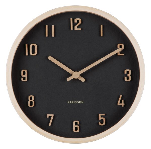 NÁSTĚNNÉ HODINY černá 22 cm Karlsson - Nástěnné hodiny, Online Only