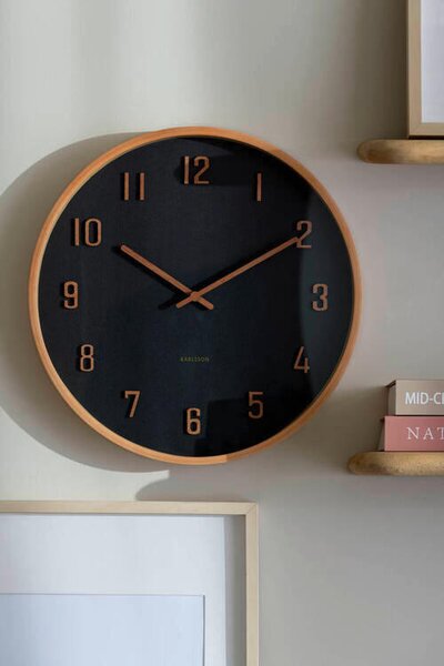 NÁSTĚNNÉ HODINY černá 22 cm Karlsson - Nástěnné hodiny, Online Only