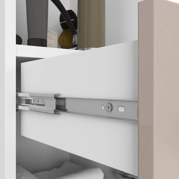 Ak furniture Koupelnová skříňka Fin II 30 cm bílá/cappuccino lesk
