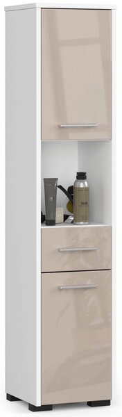Ak furniture Koupelnová skříňka Fin II 30 cm bílá/cappuccino lesk