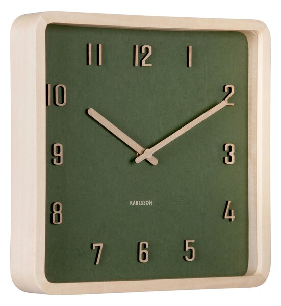 NÁSTĚNNÉ HODINY tmavě zelená 26/26/5.3 cm Karlsson - Nástěnné hodiny, Online Only
