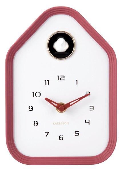 NÁSTĚNNÉ HODINY bordeaux 14/20/7 cm Karlsson - Nástěnné hodiny, Online Only
