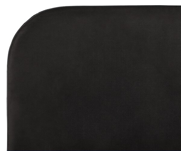 Postel Umělý samet FLAYAT 160 x 200 cm Černá