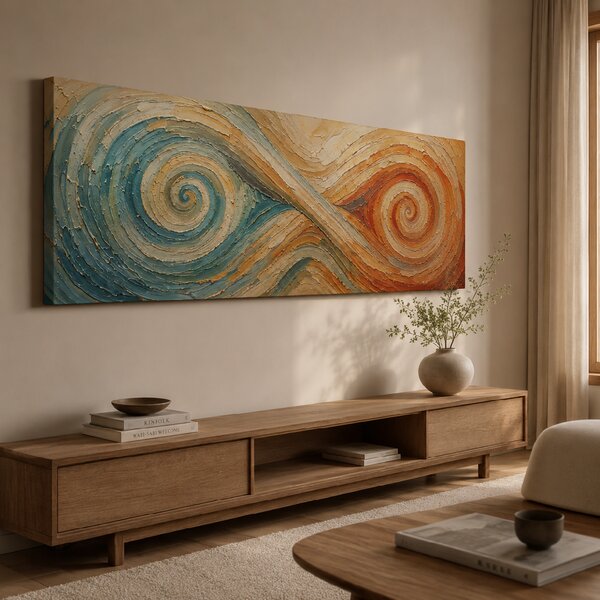 Obraz na plátně - Spirály rovnováhy FeelHappy.cz Vyberte rozměr (Šířka/Výška): 60 x 20 cm