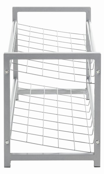 REGÁL NA BOTY, barvy hliníku, 80/38/30 cm Carryhome - Regály na boty