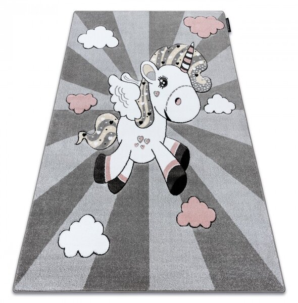 Dywany Łuszczów, Dětský kusový koberec Petit Unicorn grey, 160x220, šedá, dětský pokoj