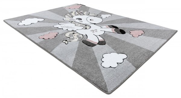 Dywany Łuszczów, Dětský kusový koberec Petit Unicorn grey, 160x220, šedá, dětský pokoj
