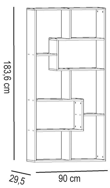 Kalune Design Knihovna Serra II bílá