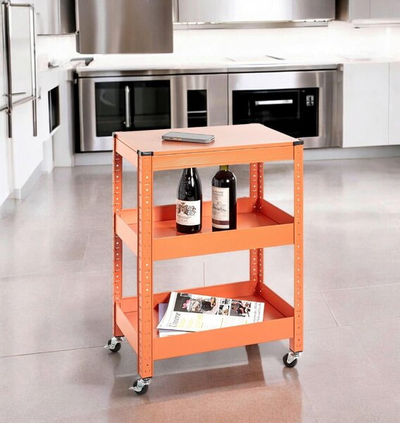 SERVÍROVACÍ VOZÍK, oranžová, 50/32/75 cm - Barové vozíky, Online Only
