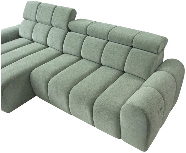 ROHOVÁ SEDAČKA, textil, šalvějově zelená Stylife - Sedací soupravy