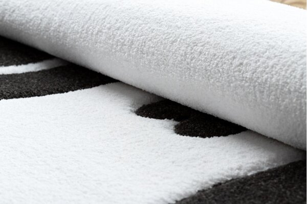 Dywany Łuszczów, Dětský kusový koberec Petit Panda white kruh, 140x140 (průměr) kruh, černobílá, dětský pokoj
