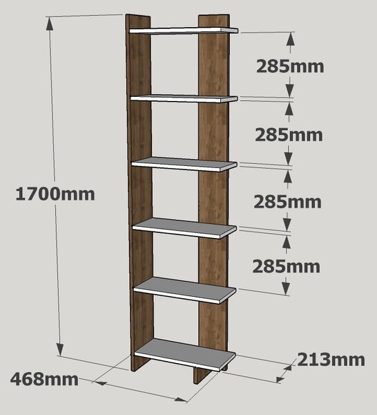 Kalune Design Regál Order II bílý/ořech