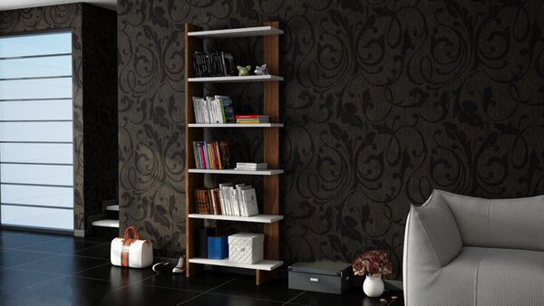 Kalune Design Regál Order II bílý/ořech