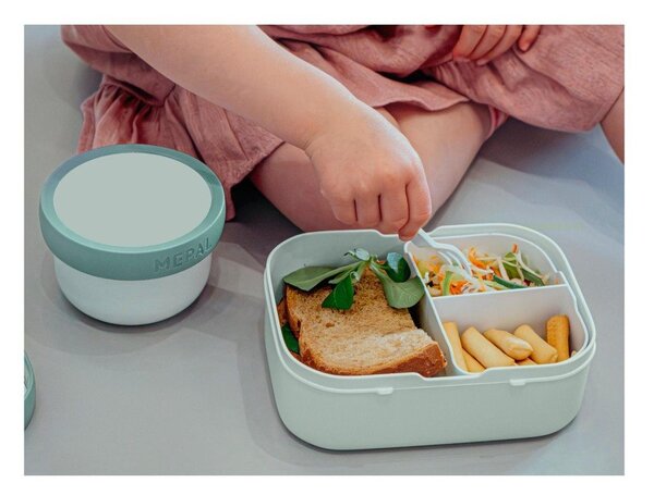 Béžový plastový dětský svačinový box Sunshine & Rainbow – Mepal
