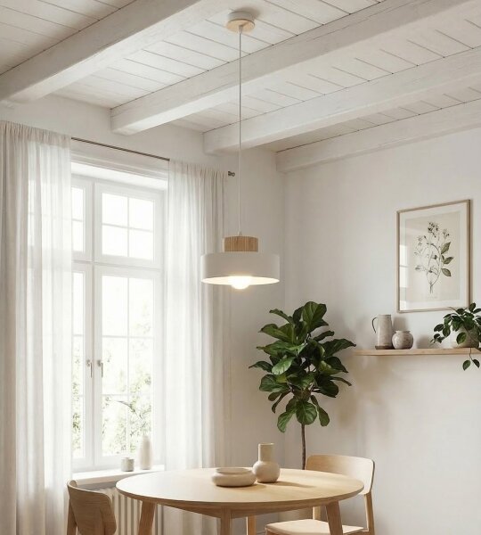 Lustr na lanku KIVI 1xE27/15W/230V bílá