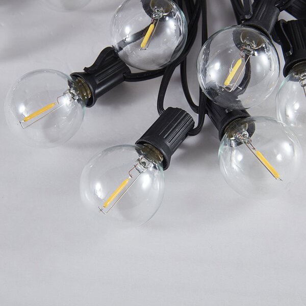 SOLIGHT LED venkovní řetěz 10 žárovek 5m+3m 500lm teplá bílá
