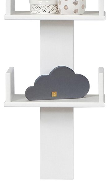 NÁSTĚNNÝ REGÁL, buk, bílá, 35/180/17 cm MID.YOU - Dětské pokoje sestavy, Online Only