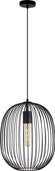 Lustr na lanku OVELLA 1xE27/15W/230V pr. 34 cm černá