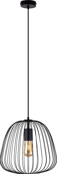 Lustr na lanku OVELLA 1xE27/15W/230V pr. 36 cm černá