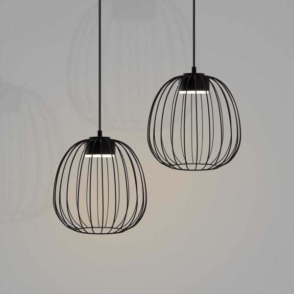 Lustr na lanku OVELLA 1xGX53/10W/230V pr. 25 cm černá