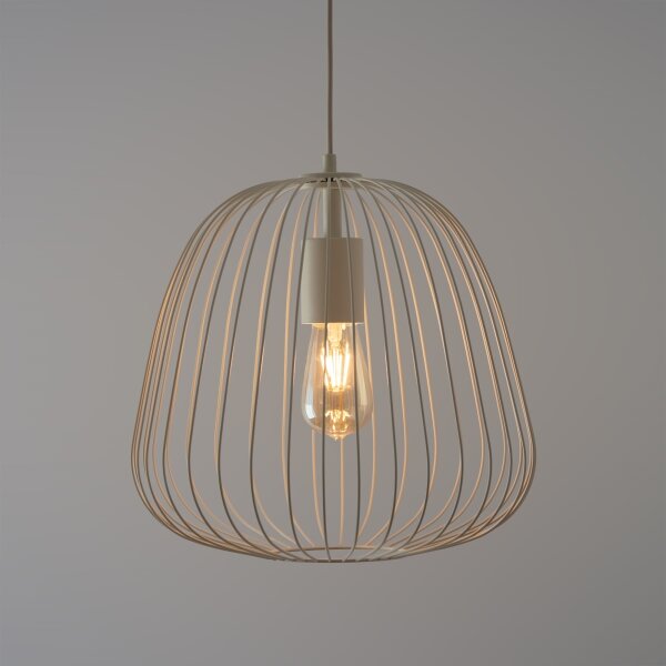 Lustr na lanku OVELLA 1xE27/15W/230V pr. 36 cm krémová