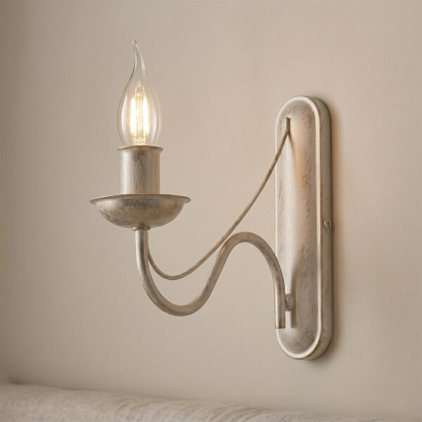Nástěnná lampa ANTON 1xE14/60W/230V bílá patina