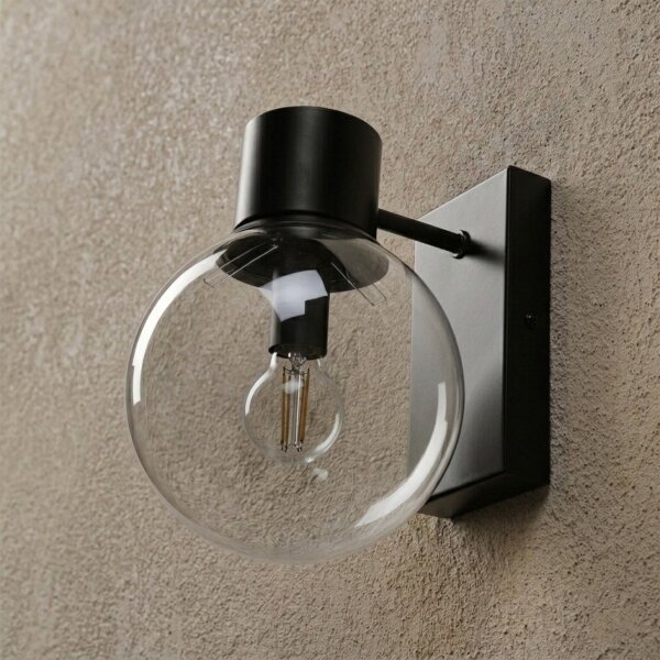 Nástěnná lampa SFERIO 1xE14/5W/230V černá/čirá