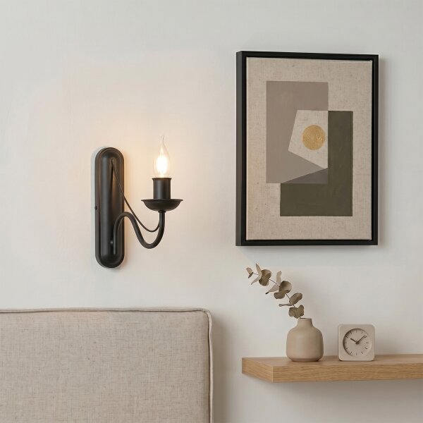 Nástěnná lampa ANTON 1xE14/60W/230V černá