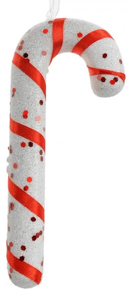 Vánoční závěsná ozdoba červeno-bílá cukrová hůlka Candy Cane – 17 cm