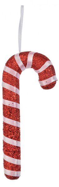 Vánoční závěsná ozdoba červeno-bílá cukrová hůlka Candy Cane – 8x2x17 cm