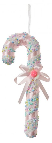 Vánoční závěsná ozdoba růžová Unicorn cukrová hůlka Candy Cane – 10x3x26 cm