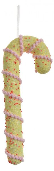Vánoční závěsná ozdoba pastelová cukrová hůlka Candy Cane – 10x3x26 cm
