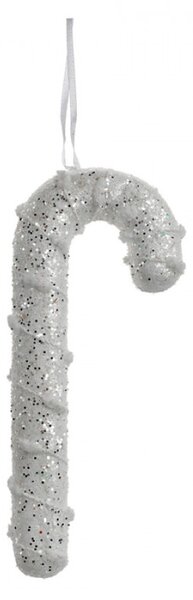 Vánoční závěsná ozdoba stříbrná cukrová hůlka Candy Cane – 7x2x17 cm