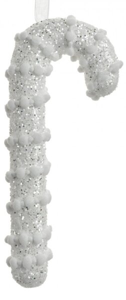 Vánoční závěsná ozdoba stříbrná cukrová hůlka Candy Cane – 17 cm