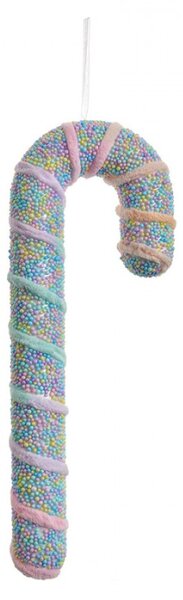 Vánoční ozdoba cukrová hůlka Candy Cane pastelová L – 34 cm