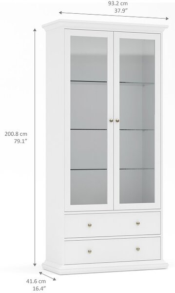Čínský kabinet Paris 77829 bílá - Tvilum