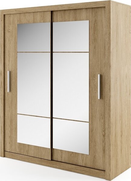 Casarredo - Komfort nábytek Šatní skříň IDEA 02, 180 shetland/zrcadlo