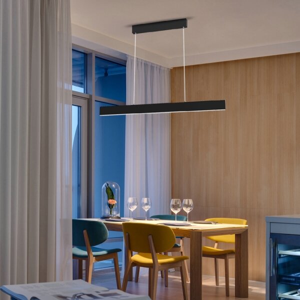 Immax NEO 07076L - LED Stmívatelný lustr na lanku černá LISTON LED/18W/230V + DO